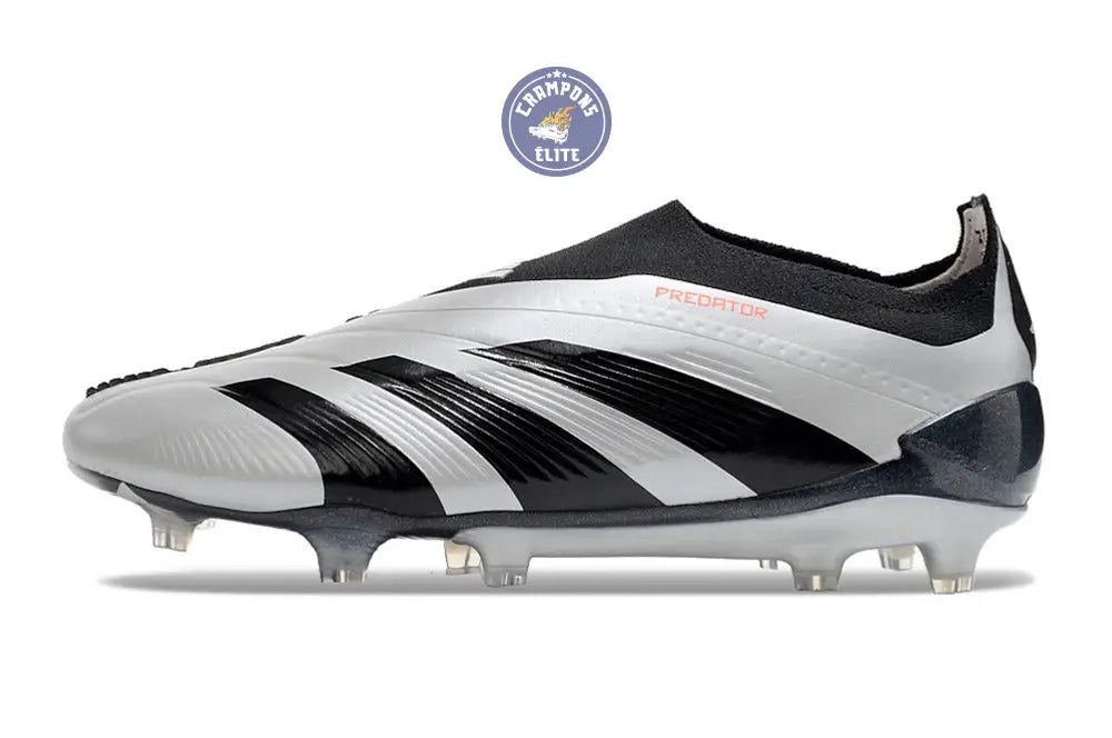 Image of Predator 24 Elite Laceless FG Predstrike - Gris/Noir