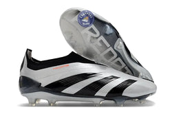 Image of Predator 24 Elite Laceless FG Predstrike - Gris/Noir