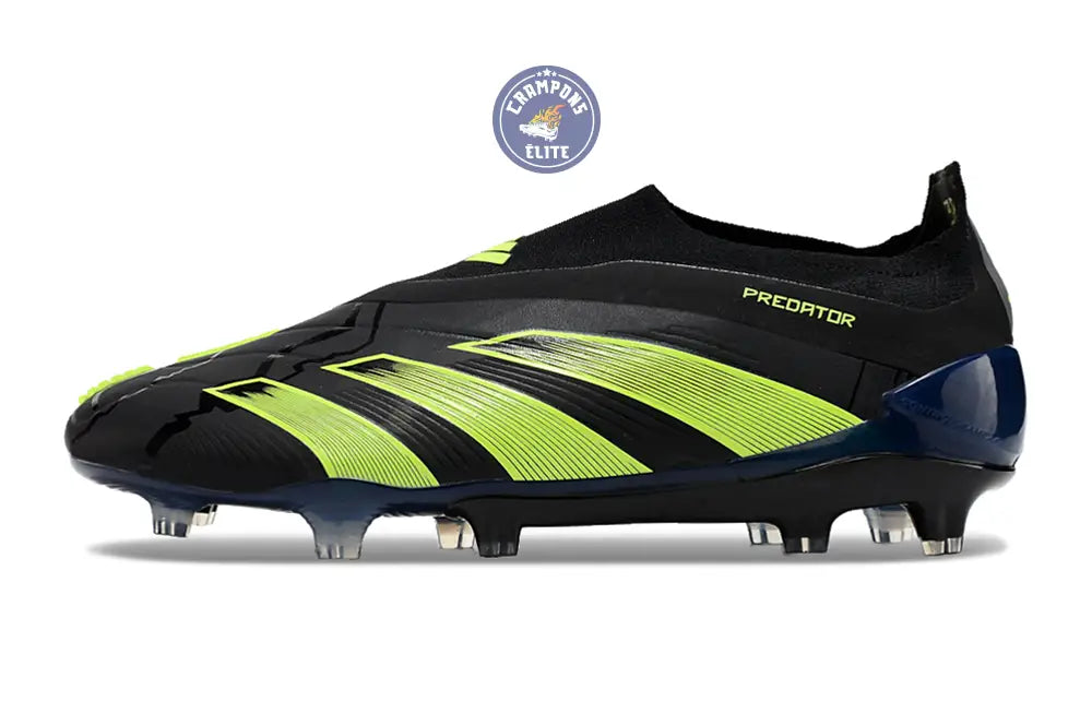 Predator 24 Elite Laceless FG Predstrike - Merky FC Noir/Vert Fluo