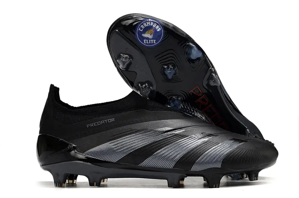Image of Predator 24 Elite Laceless FG Predstrike - Noir/Argent