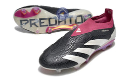 Image of Predator 24 Elite Laceless FG Predstrike - Noir/Blanc/Legacy Burgundy ÉDITION LIMITÉE