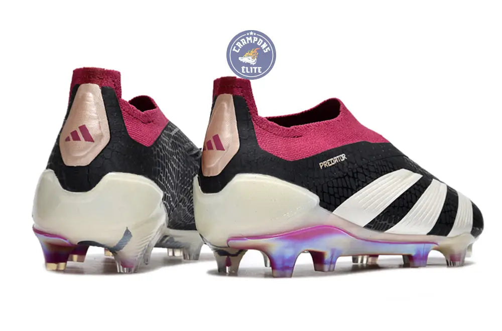 Image of Predator 24 Elite Laceless FG Predstrike - Noir/Blanc/Legacy Burgundy ÉDITION LIMITÉE