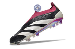 Image of Predator 24 Elite Laceless FG Predstrike - Noir/Blanc/Legacy Burgundy ÉDITION LIMITÉE