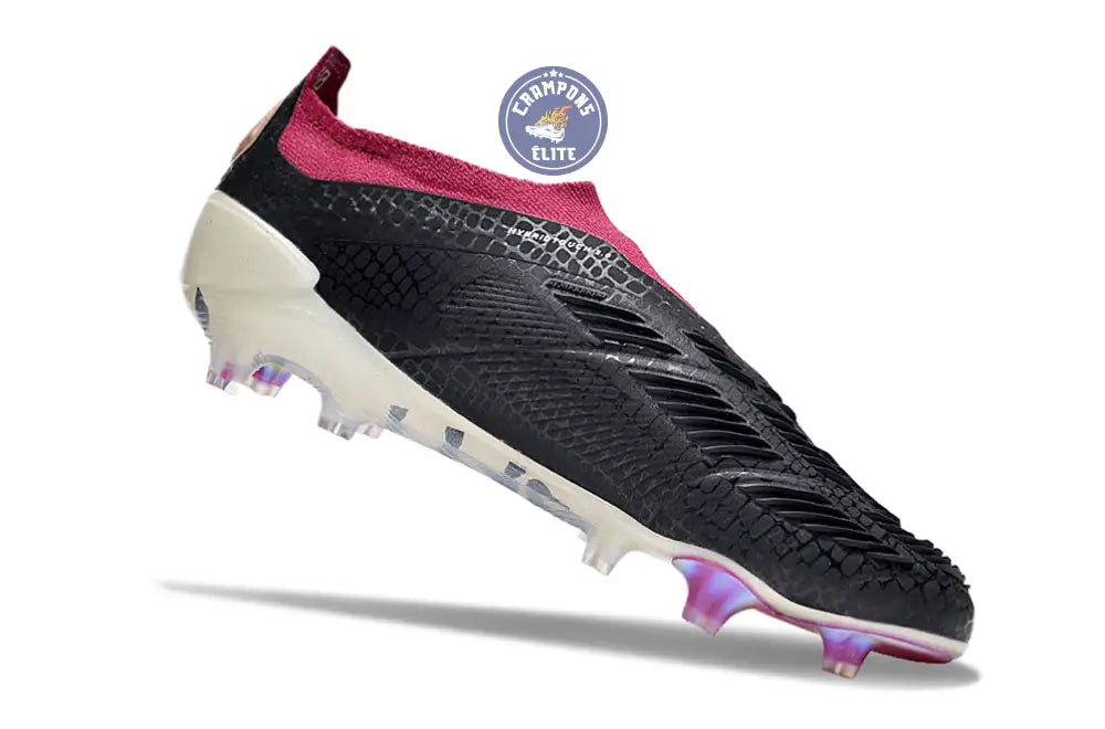 Predator 24 Elite Laceless FG Predstrike - Noir/Blanc/Legacy Burgundy ÉDITION LIMITÉE