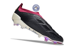 Image of Predator 24 Elite Laceless FG Predstrike - Noir/Blanc/Legacy Burgundy ÉDITION LIMITÉE