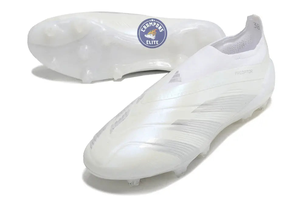 Predator 24 Elite Laceless FG Predstrike - Pearlized - Blanc