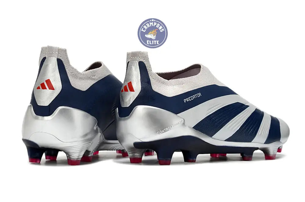 Image of Predator 24 Elite Laceless FG Predstrike - ’Roteiro Pack’ - Gris/Bleu/Rouge