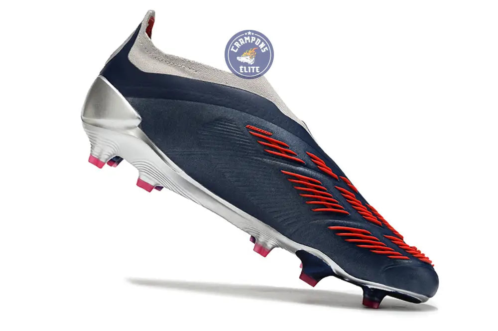 Predator 24 Elite Laceless FG Predstrike - ’Roteiro Pack’ - Gris/Bleu/Rouge