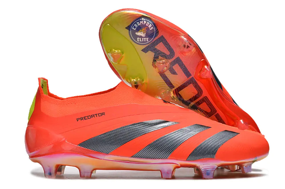 Predator 24 Elite Laceless FG Predstrike - Rouge/Noir/Jaune ÉDITION LIMITÉE