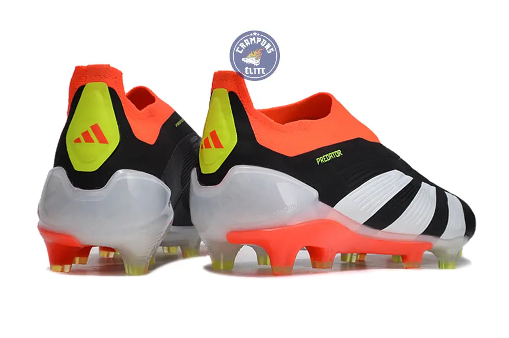 Image of Predator 24 Elite Laceless FG Predstrike - Solar Energy - Noir/Blanc/Rouge