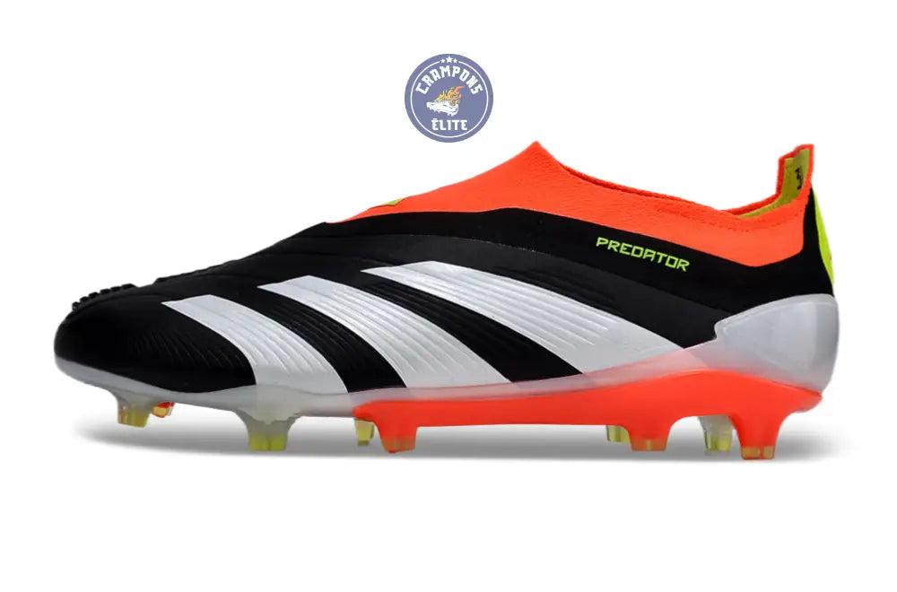 Predator 24 Elite Laceless FG Predstrike - Solar Energy - Noir/Blanc/Rouge