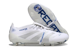 Image of Predator 25 Elite Fold-over Tongue FG Polar Victory - Blanc/Argenté/Bleu