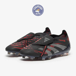 Image of Predator 25 Elite Fold-over Tongue FG Stealth Victory - Noir/Gris/Lucid Red