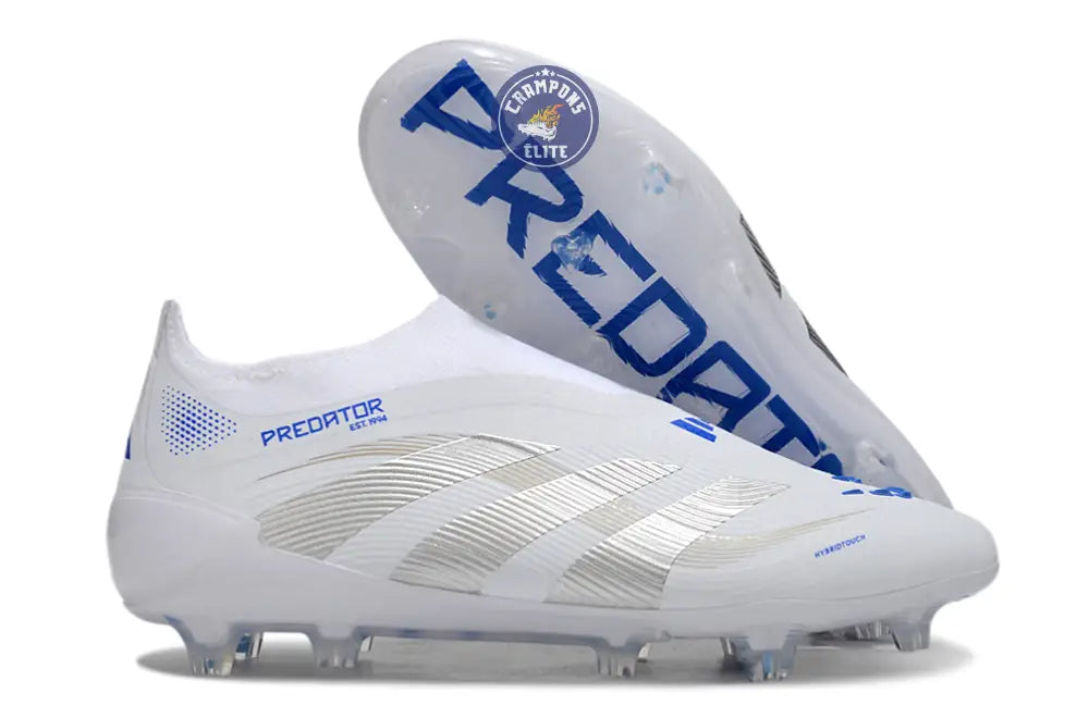 Image of Predator 25 Elite Laceless FG Polar Victory - Blanc/Argenté/Bleu