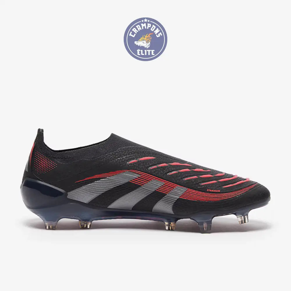 Predator 25 Elite Laceless FG Stealth Victory - Noir/Gris/Lucid Red