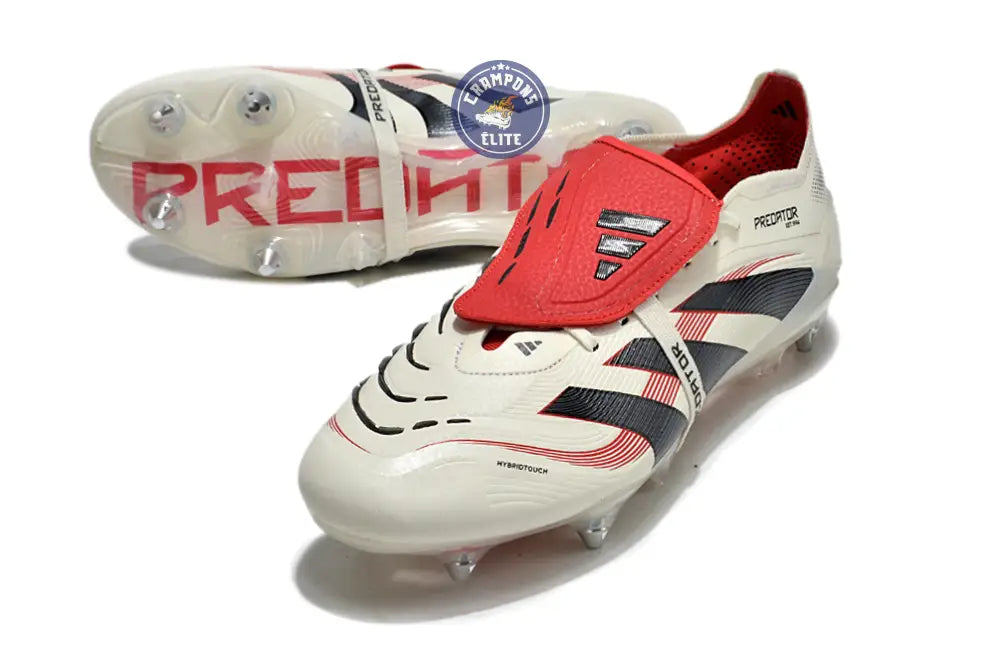 Image of Predator 25 Fold-over Tongue SG Champagne - Blanc/Noir/Pure Ruby