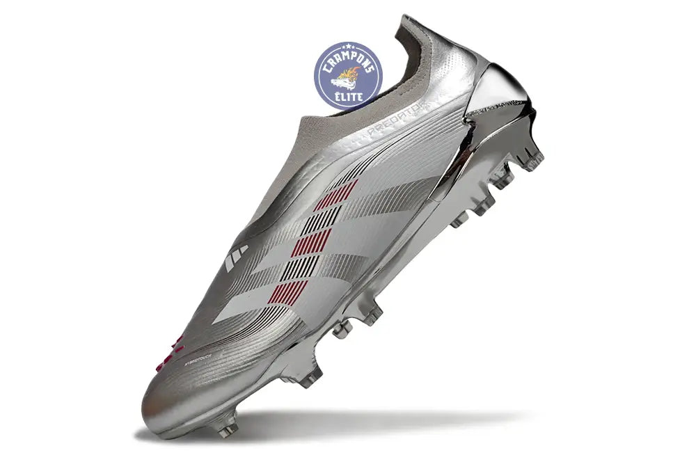 Predator 25 Laceless FG Bellingham - Argent/Bordeaux