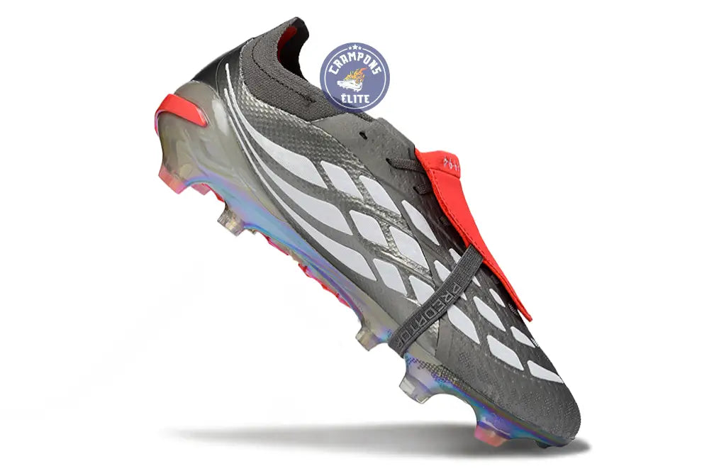 Image of PREDATOR 26 ELITE FOLD-OVER TONGUE FG - GRIS/ROUGE/BLANC