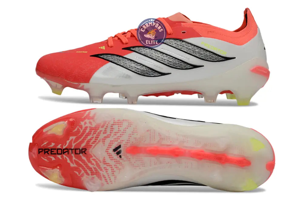 Image of PREDATOR 26 ELITE LACETS FG BORN FOR GOALS - LUCID RED/NOIR/BLANC