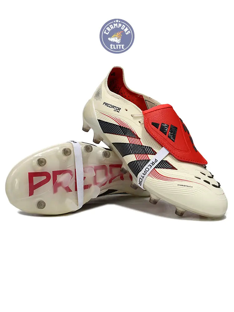 Predator Elite Fold-over Tongue AG Champagne - Blanc/Noir/Pure Ruby