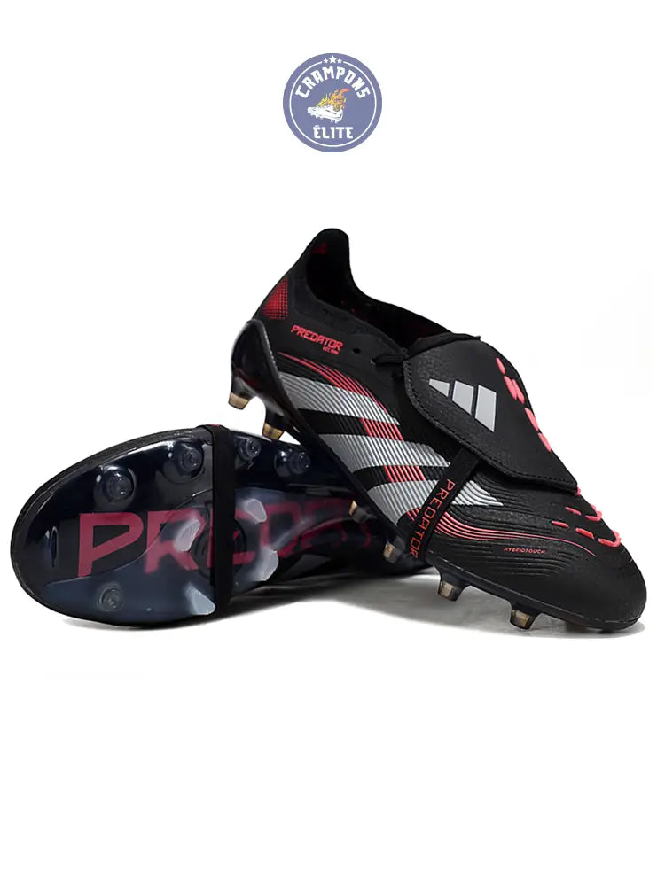 Predator Elite Fold-over Tongue AG Stealth Victory - Noir/Gris/Lucid Red