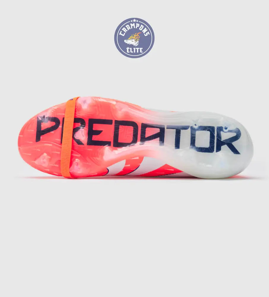 Image of PREDATOR ELITE FOLD-OVER TONGUE FG CORAL BLAZE - CORAL/BLANC/BEAM ORANGE