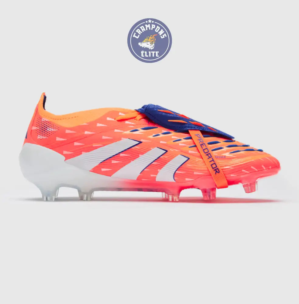 Image of PREDATOR ELITE FOLD-OVER TONGUE FG CORAL BLAZE - CORAL/BLANC/BEAM ORANGE