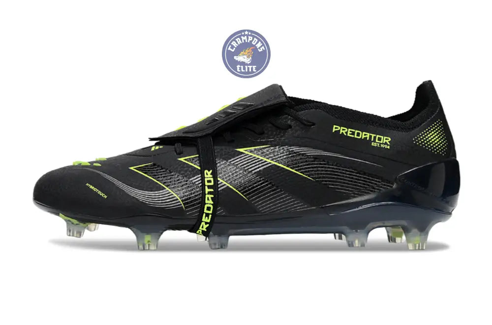 Image of Predator Elite Fold-over Tongue FG - Electric Stealth - Noir/Vert Fluo