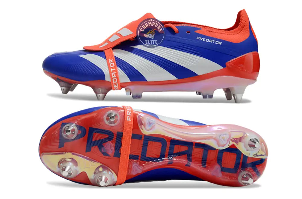 Predator Elite Fold-over Tongue SG Advancement - Bleu/Blanc/Rouge