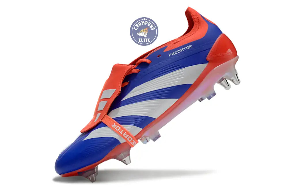 Image of Predator Elite Fold-over Tongue SG Advancement - Bleu/Blanc/Rouge