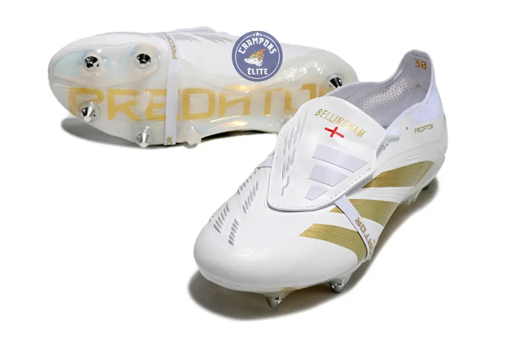 Predator Elite Fold-over Tongue SG Day Spark - Blanc/Doré/Blanc