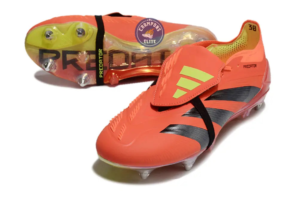 Image of Predator Elite Fold-over Tongue SG Predstrike - Rouge/Noir/Jaune ÉDITION LIMITÉE