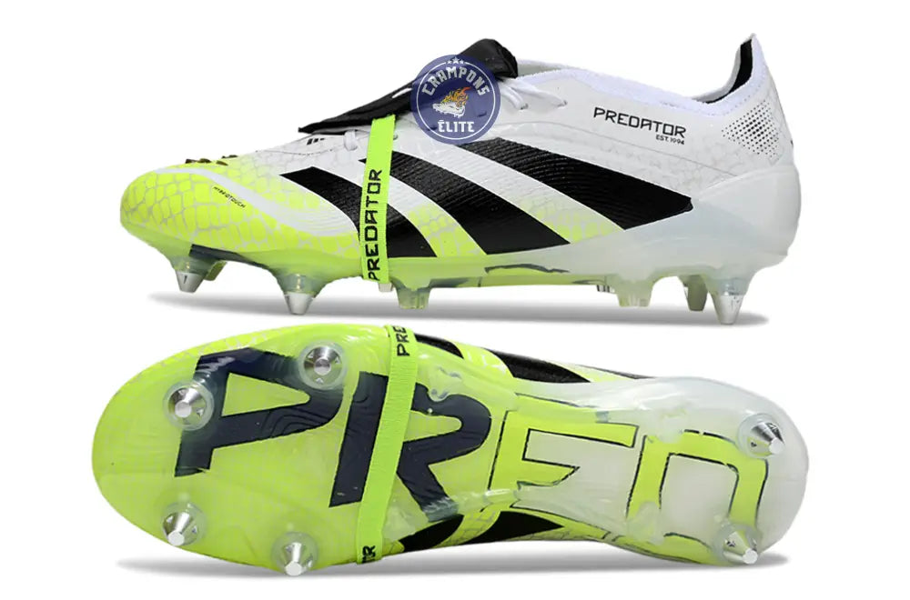 Image of Predator Elite Fold-over Tongue SG - Radiant Blaze - Blanc/Noir/Fluo SG
