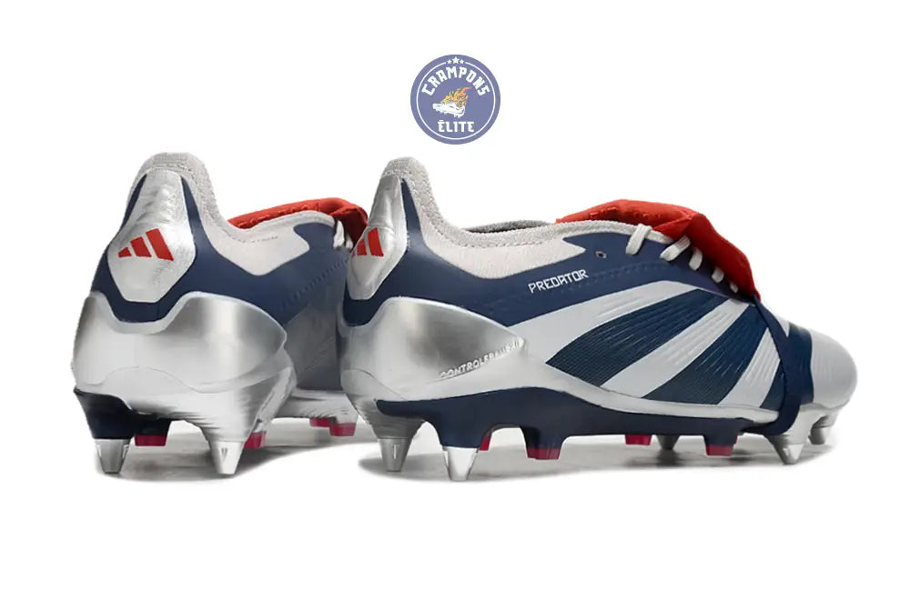 Image of Predator Elite Fold-over Tongue SG Roteiro - Argenté/Bleu marine/Rouge ÉDITION LIMITÉE