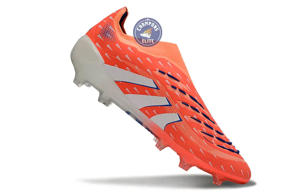 Image of PREDATOR ELITE LACELESS FG CORAL BLAZE - CORAL/BLANC/BEAM ORANGE