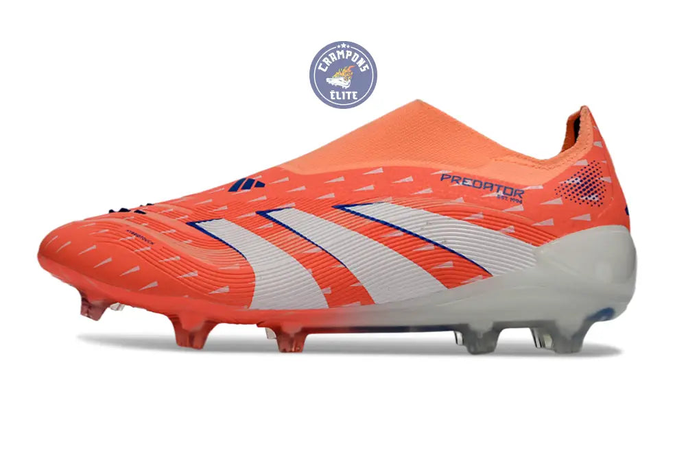 Image of PREDATOR ELITE LACELESS FG CORAL BLAZE - CORAL/BLANC/BEAM ORANGE