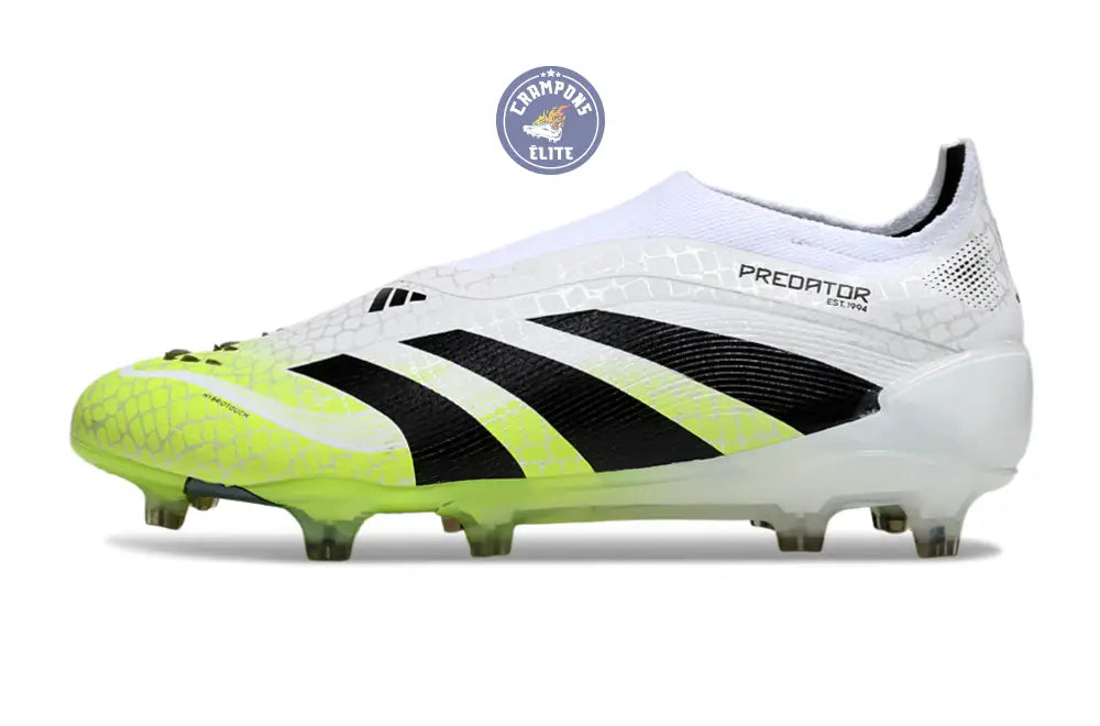 Image of Predator Elite Laceless FG Radiant Blaze - Blanc/Noir/Vert