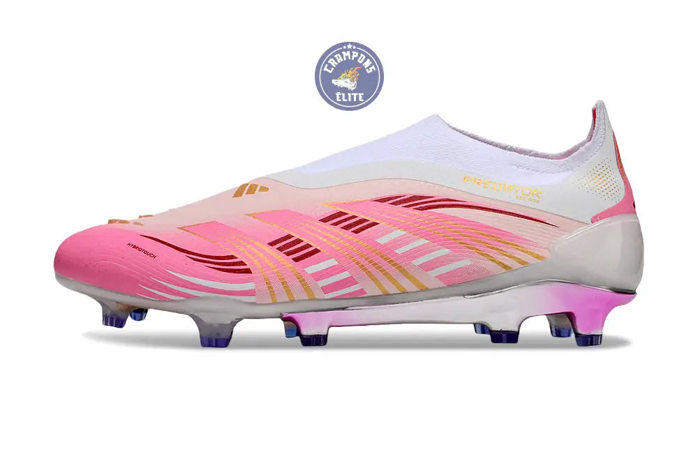 Predator Elite Laceless FG Rose/Blanc/Or