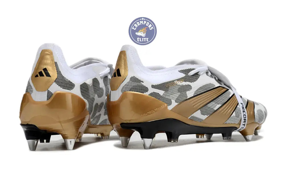 Image of Predator Elite SG - Blanc/Doré/Gris/Noir