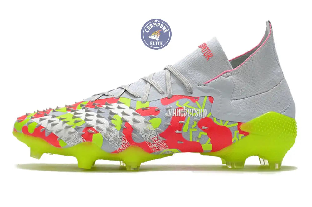 Predator Freak.1 FG - Blanc/Rouge/Jaune Fluo