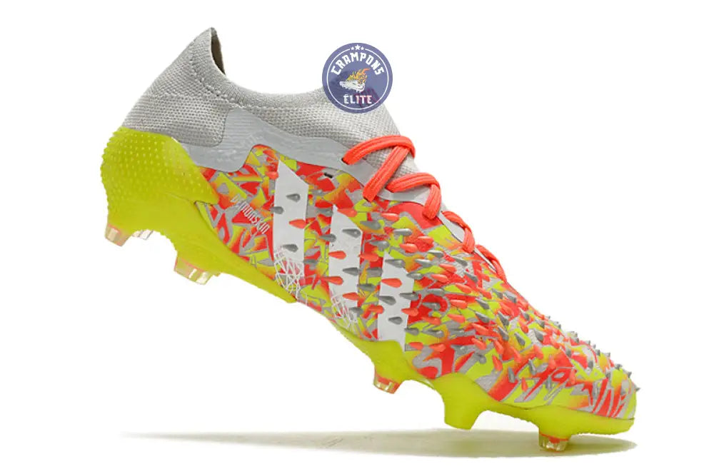 Image of Predator Freak Basse Lacets FG Numbers Up - Gris/Blanc/Jaune