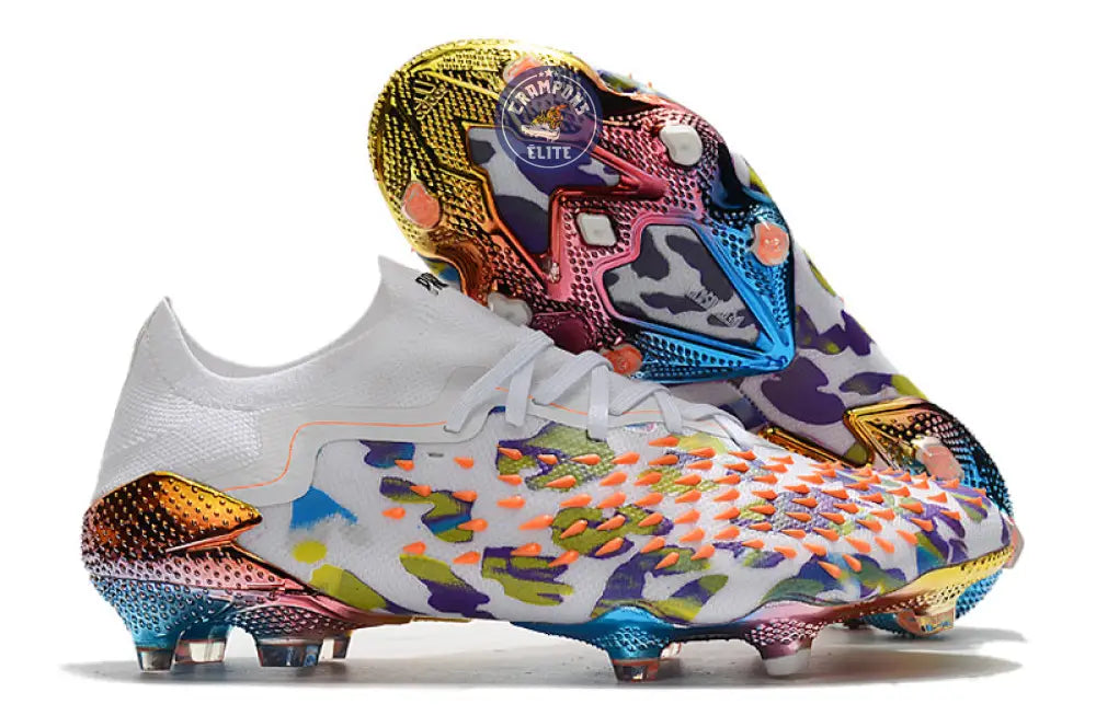 Predator Freak Basse Lacets FG Paul Pogba X Stella McCartney - Blanc/Noir/Orange ÉDITION LIMITÉE
