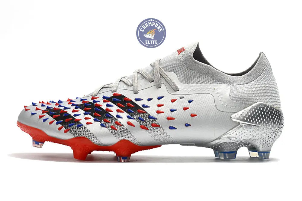 Image of Predator Freak Basse Lacets FG Showpiece - Argenté/Noir/Rouge