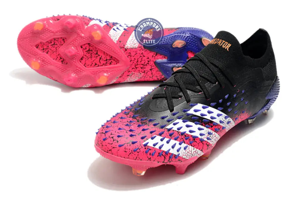 Image of Predator Freak Basse Lacets FG Superspectral - Noir/Blanc/Rose