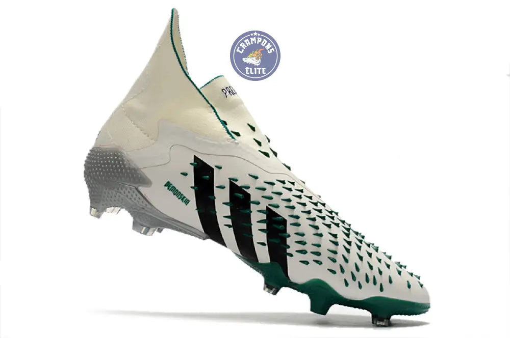 Image of Predator Freak Laceless FG Equipment - Blanc/Noir/Vert ÉDITION LIMITÉE