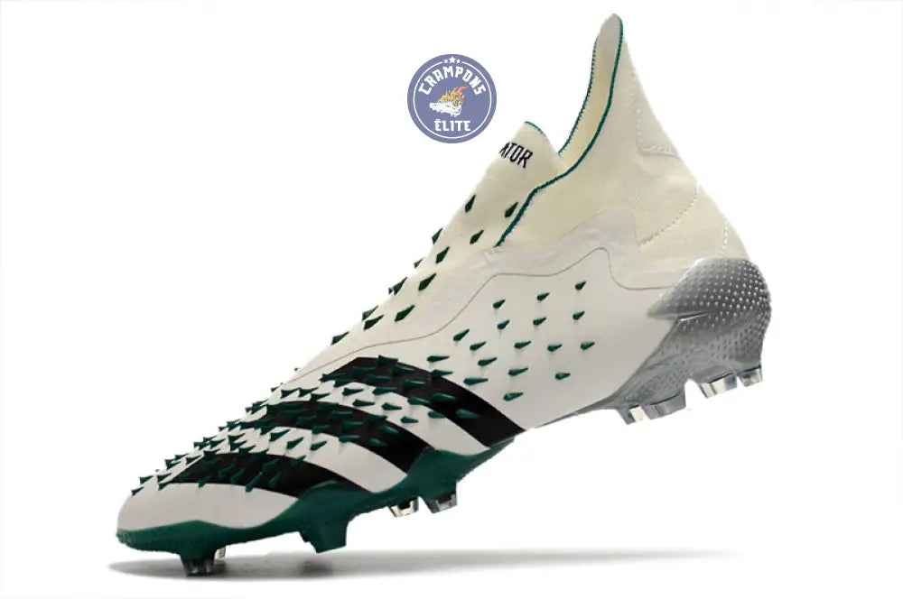 Image of Predator Freak Laceless FG Equipment - Blanc/Noir/Vert ÉDITION LIMITÉE
