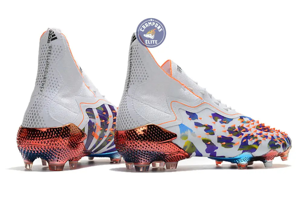 Image of Predator Freak Laceless FG Paul Pogba X Stella McCartney - Blanc/Noir/Orange ÉDITION LIMITÉE