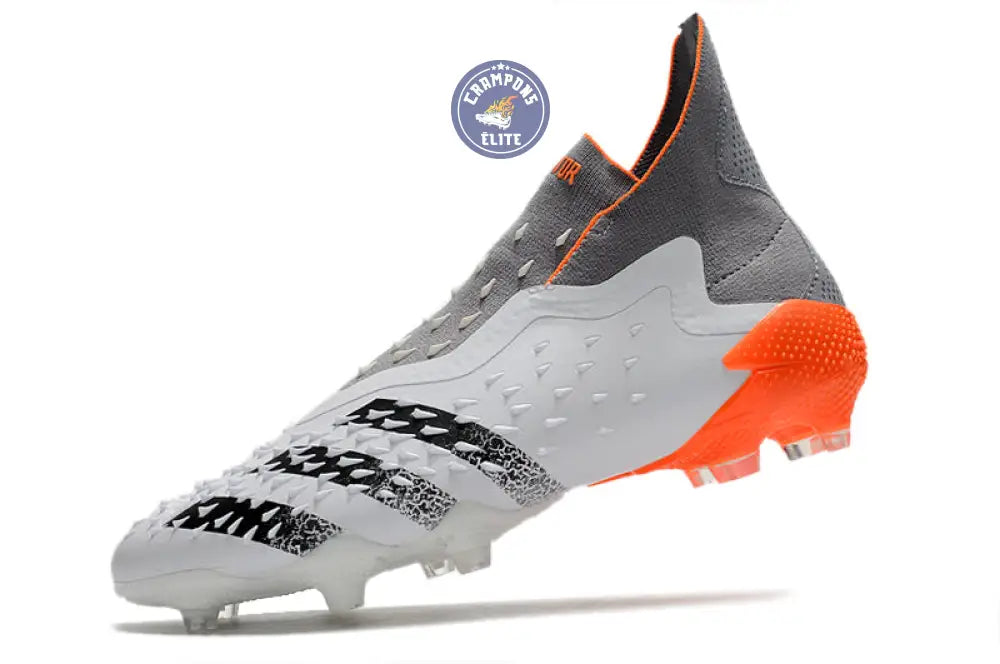 Predator Freak Laceless FG White Spark - Blanc/Argenté/Rouge