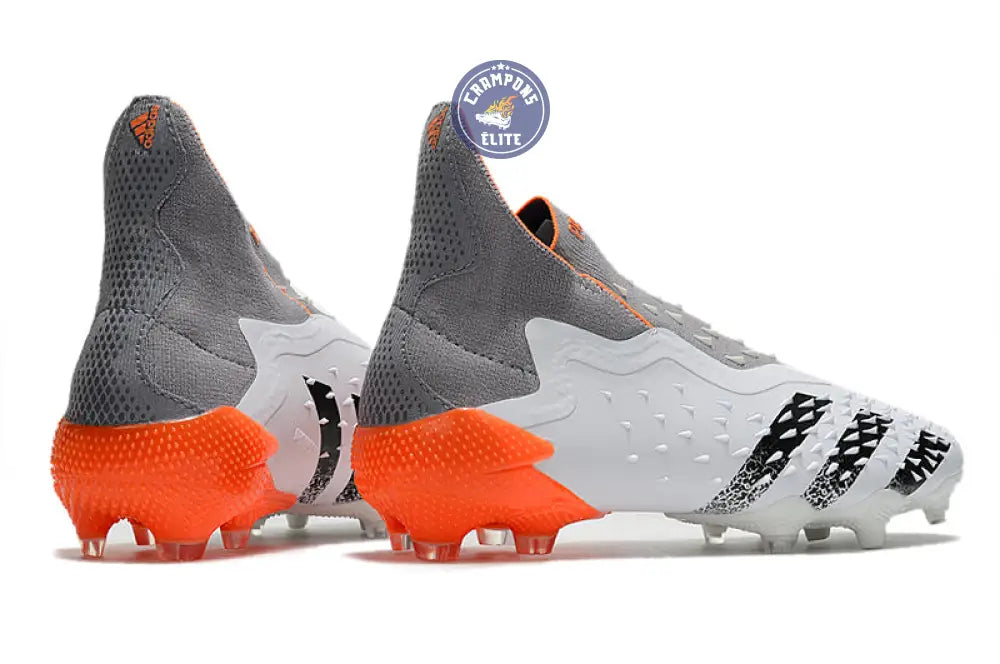 Predator Freak Laceless FG White Spark - Blanc/Argenté/Rouge