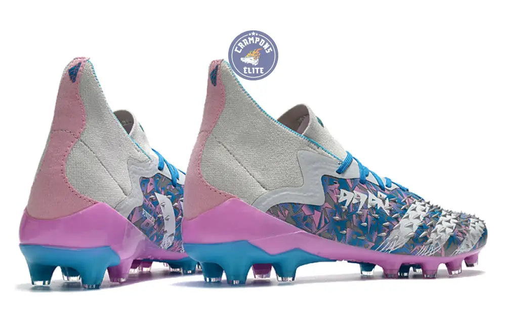 Predator Freak Lacets FG - Gris/Rose/Bleu